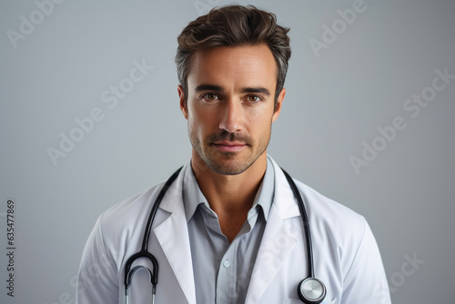 Stethoscope-Clad Brazilian Doctor with Happy Expression