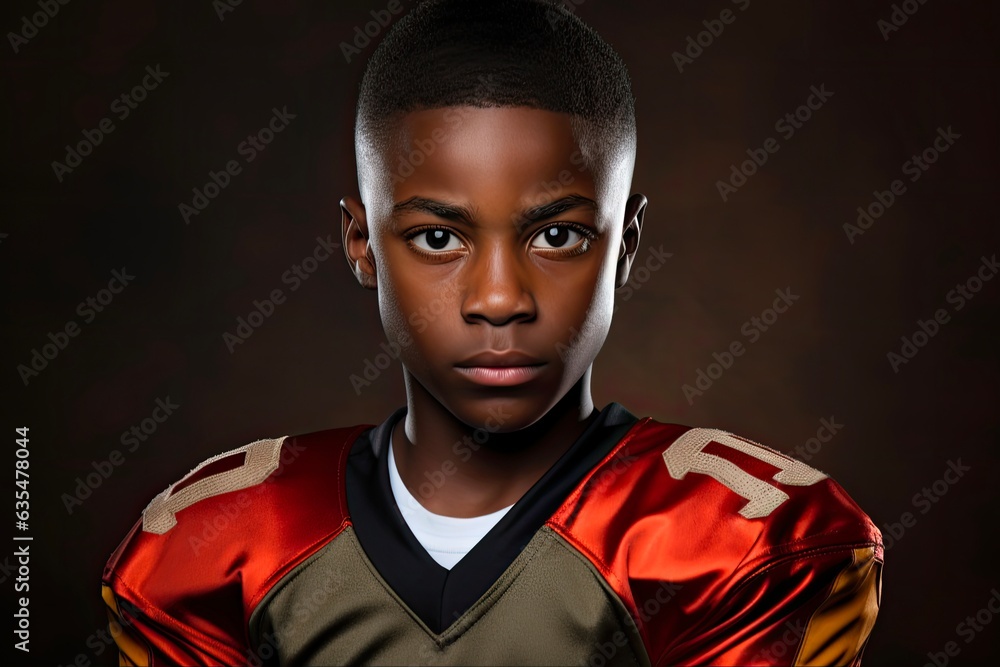 Youth Flag Football Athlete Looking Ahead while Guarding the Flag
