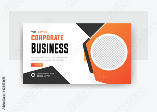 We provide corporate business YouTube thumbnail design and creative banner template 