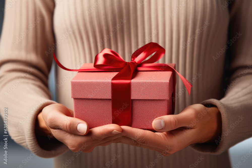 Man Surprising Woman on Valentine's Man Surprising Woman on Valentine's