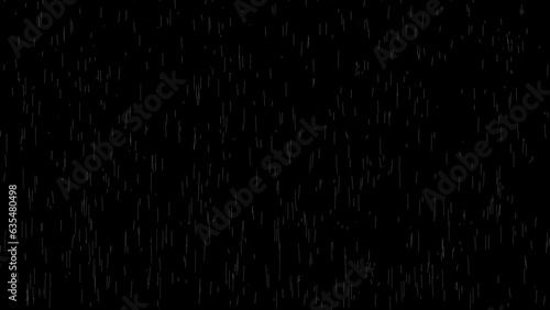 Εκτύπωση καμβά Cinematic Realistic rainfall animation overlay background in alpha luma matte