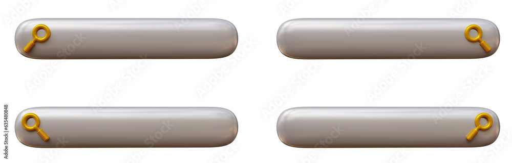 Set of search bar design isolated on transparent background for website and UI design in 3d rendering. Set of search bar design isolated on transparent background for website and UI design in 3d rendering.