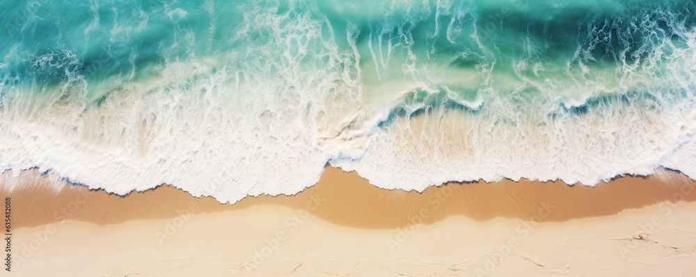 Spectacular drone photo of beach for refreshing and calmness concept. AI generated. Spectacular drone photo of beach for refreshing and calmness concept. AI generated.