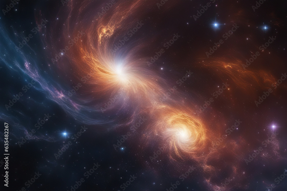 Two colliding galaxies emit light and dark matter