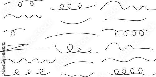 手書きの下線のセット