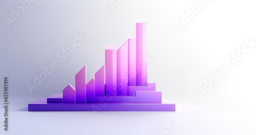 3d rendering of a purple graph