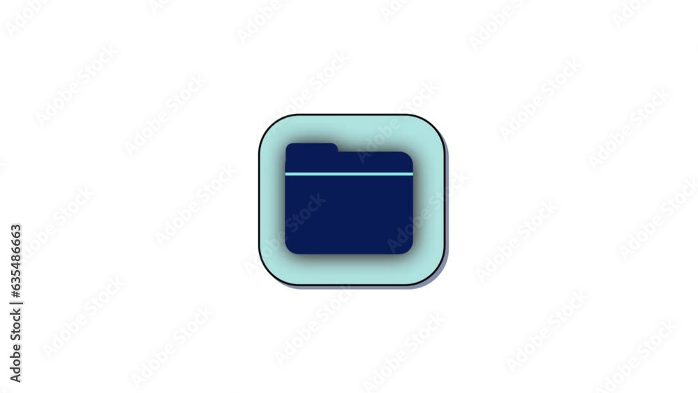 Simple folder icon animation on white background. k1_301 Simple folder icon animation on white background. k1_301