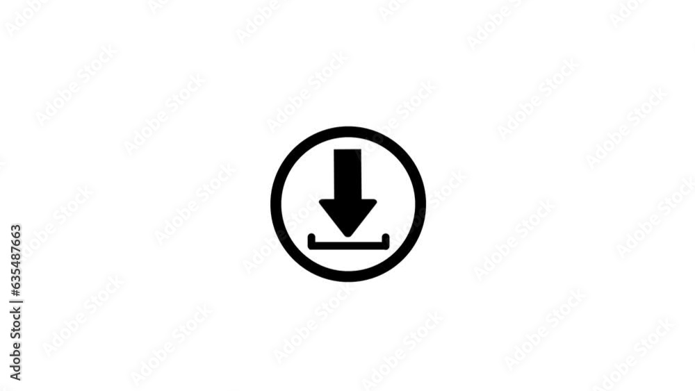 Simple download button icon. Downloading concept animation background. k1_374 Simple download button icon. Downloading concept animation background. k1_374