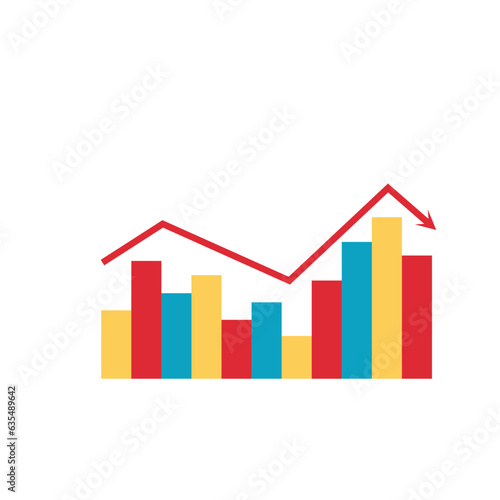 business marketing dot bar pie charts diagrams and graphs flat icon elements 