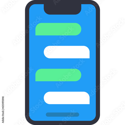 Mobile Message Chain Icon
