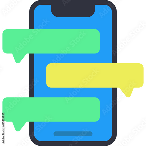 Mobile Three Messages Icon