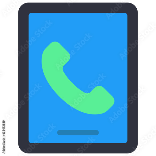 Tablet Phone Call Icon