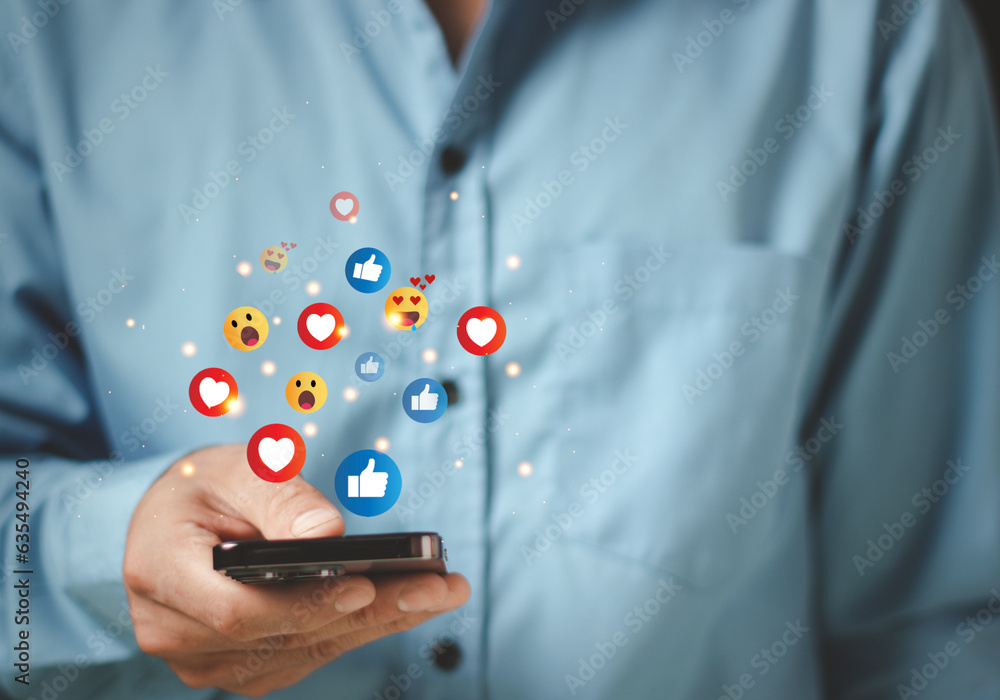 Man using social media and digital online, man using smart phone with Social media. concept of living on vacation and playing social media. online marketing, technology network concept.. Man using social media and digital online, man using smart phone with Social media. concept of living on vacation and playing social media. online marketing, technology network concept..