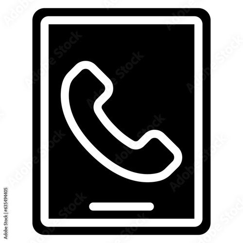 Tablet Phone Call Icon
