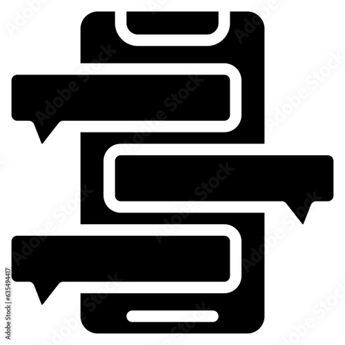 Mobile Three Messages Icon