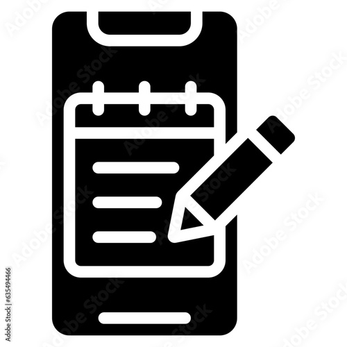 Mobile Note Taking Icon