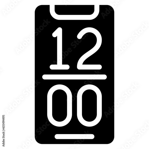 Time On Mobile Phone Icon