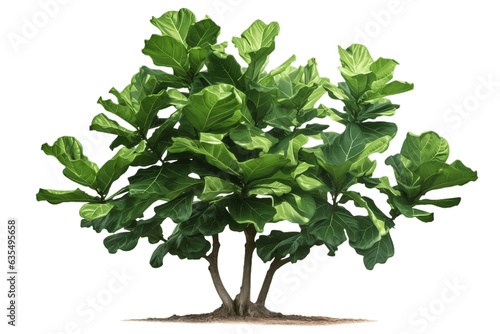 Isolated Fiddle Leaf Fig  Terminalia catappa  from Singapore having Transparent Background  PNG   Generative Ai