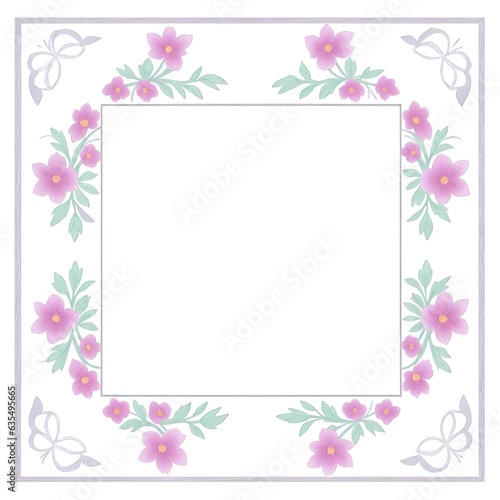 frame with flowers