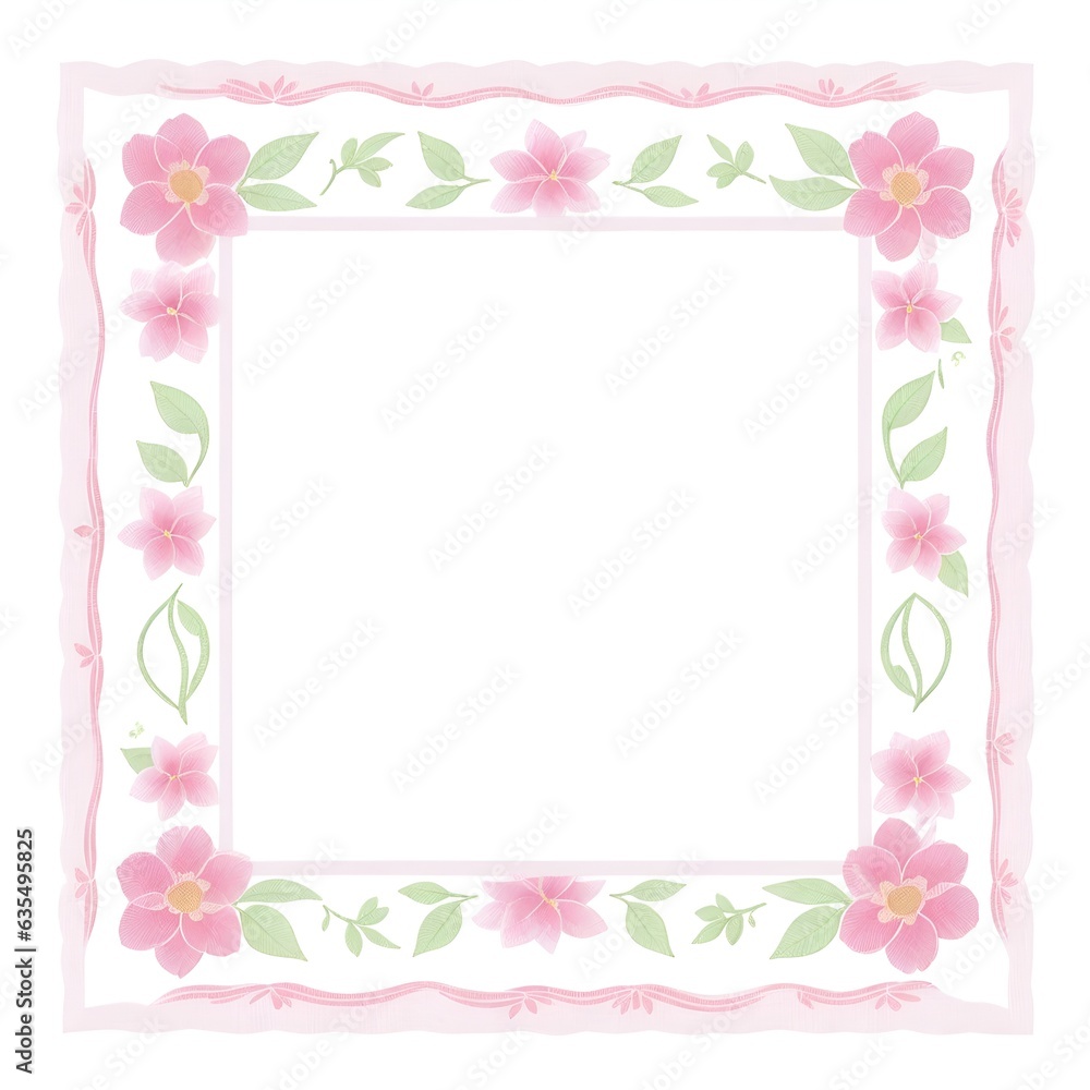 pink rose frame