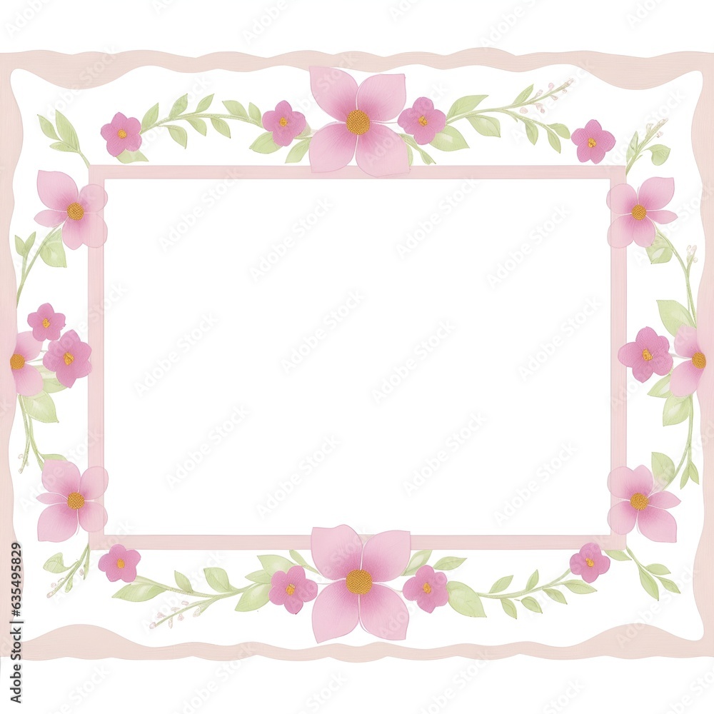 frame with roses