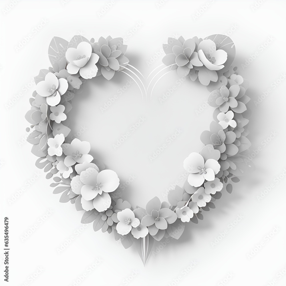 white heart on white background white heart on white background