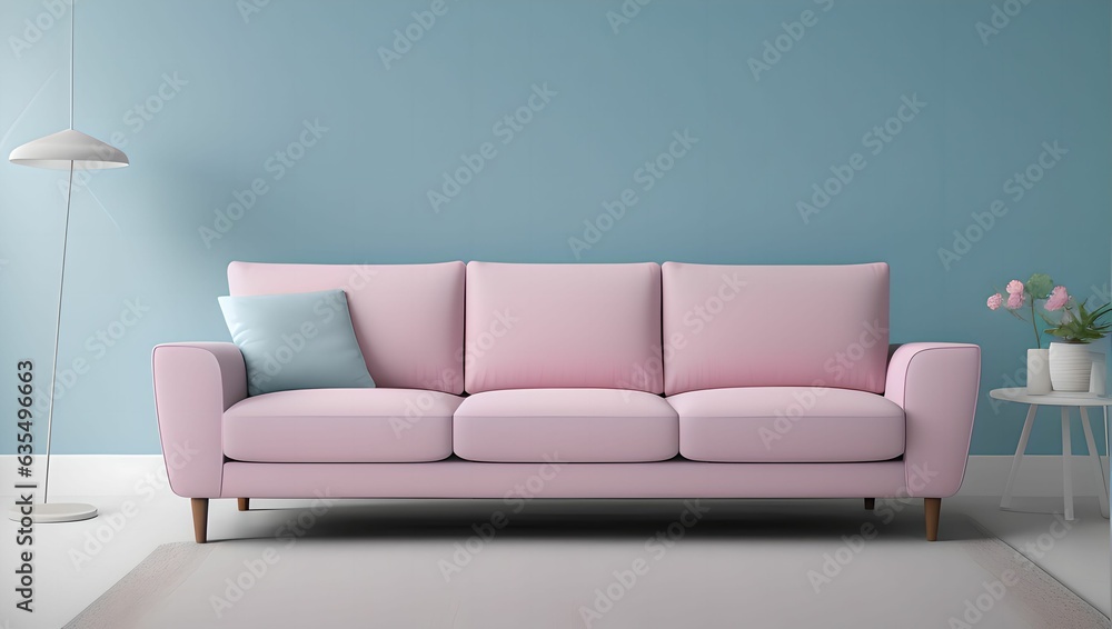 제목: Pastel living room.20 Interior design of house with comfort sofa and couch. mockup-Generative aI 제목: Pastel living room.20 Interior design of house with comfort sofa and couch. mockup-Generative aI