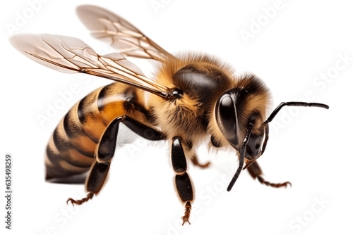 A flying bee on a Transparent Background, PNG, Generative Ai