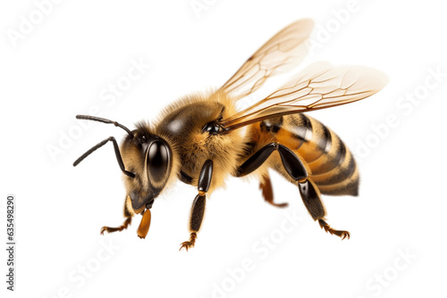 A flying bee on a Transparent Background, PNG, Generative Ai © TheLogoTip