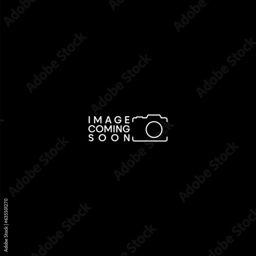 Image coming soon icon isolated on dark background