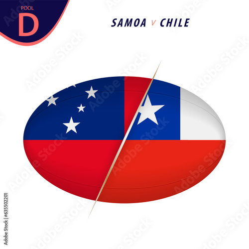 Rugby competition Samoa v Chile . Rugby versus icon.