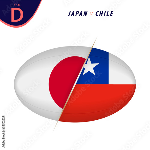 Rugby competition Japan v Chile . Rugby versus icon.