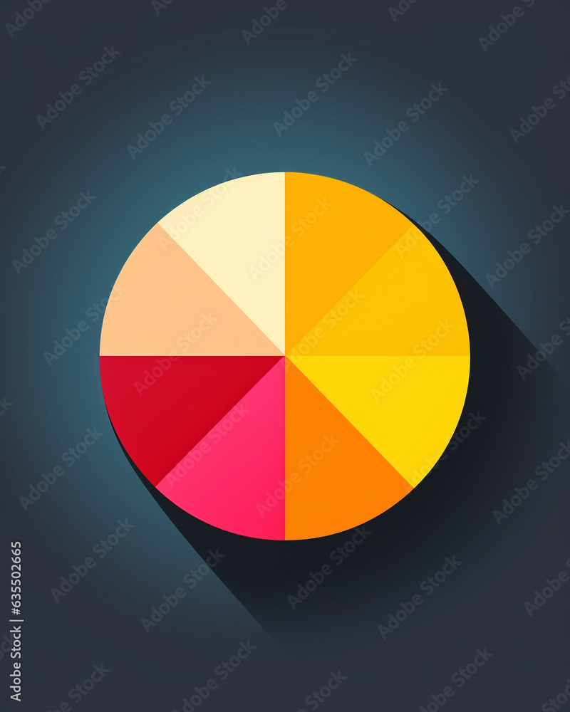 Fototapeta premium pie chart abstract circle with variations