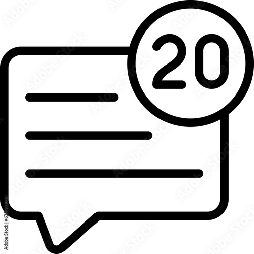 20 Message Notifications Icon