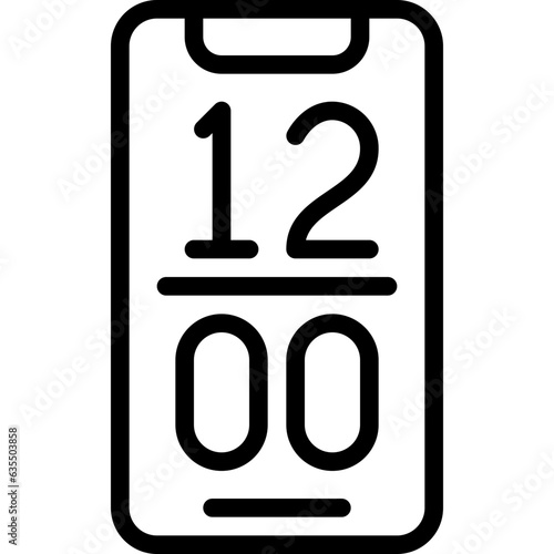 Time On Mobile Phone Icon