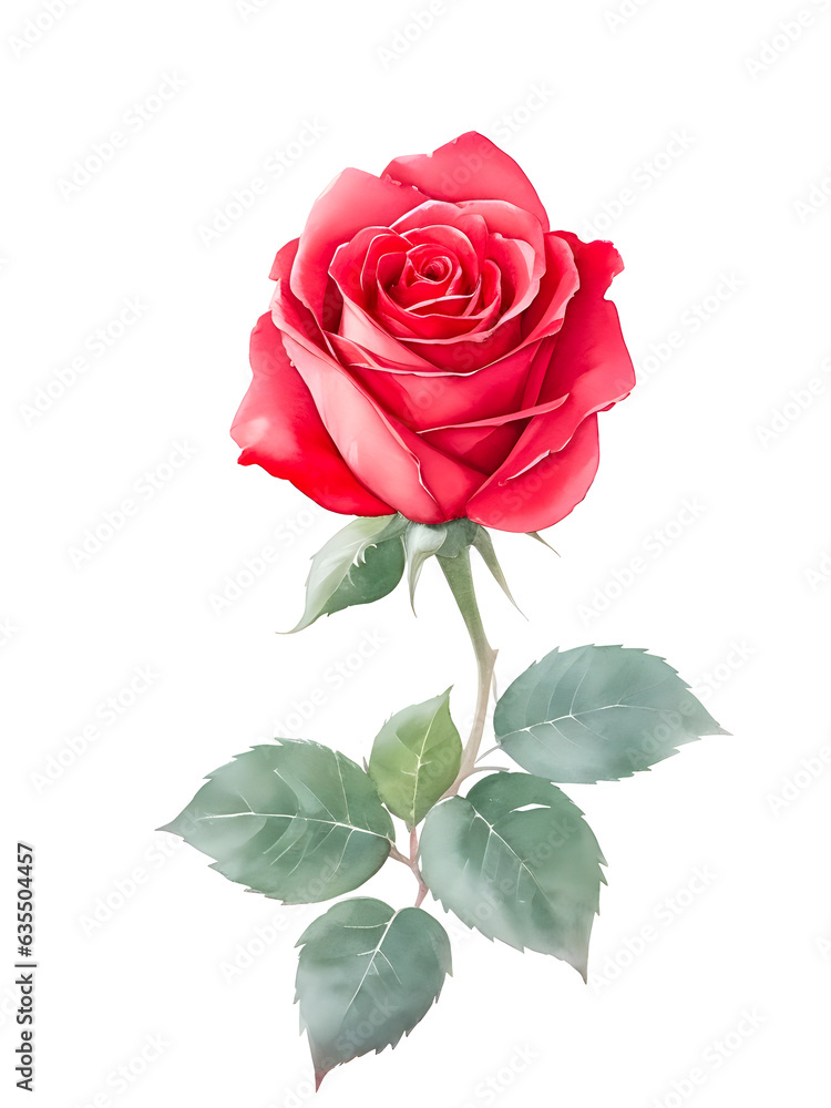 red rose watercolor isolated on transparent background red rose watercolor isolated on transparent background