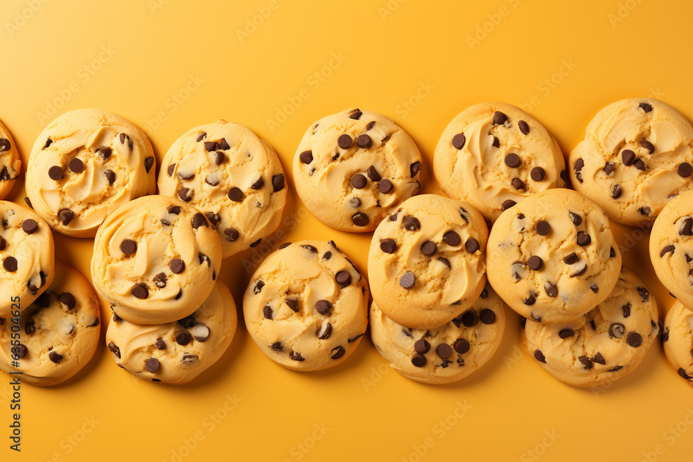 Delicious cookie top view