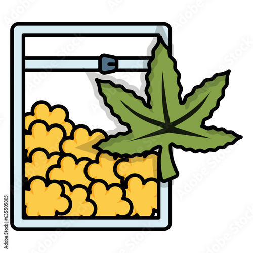 Kief or keef concept, cannabis crystal vector icon design, Cannabis and marijuana symbol, thc and cbd sign, recreational herbal drug stock illustration