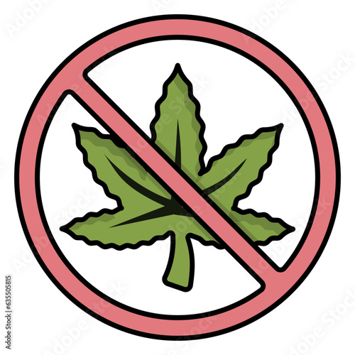 Hash Banned Area concept, Smoking Edibles Hemp Weed not allowed vector icon design, Cannabis and marijuana symbol, thc and cbd sign, recreational herbal drug stock illustration