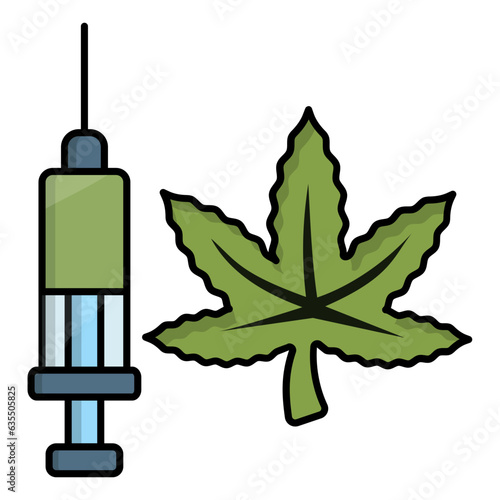 Weed or hash Vials concept, Liquid THCA vector icon design, Cannabis and marijuana symbol, thc and cbd sign, recreational herbal drug stock illustration