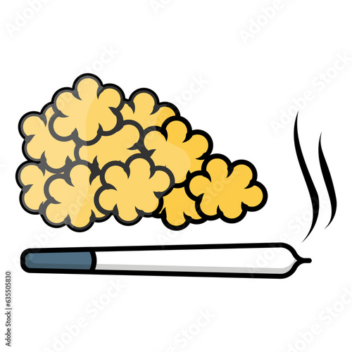 smoking marijuana 420 concept, Hash Acapulco Gold vaporizer vector icon design, Cannabis and marijuana symbol, thc and cbd sign, recreational herbal drug stock illustration