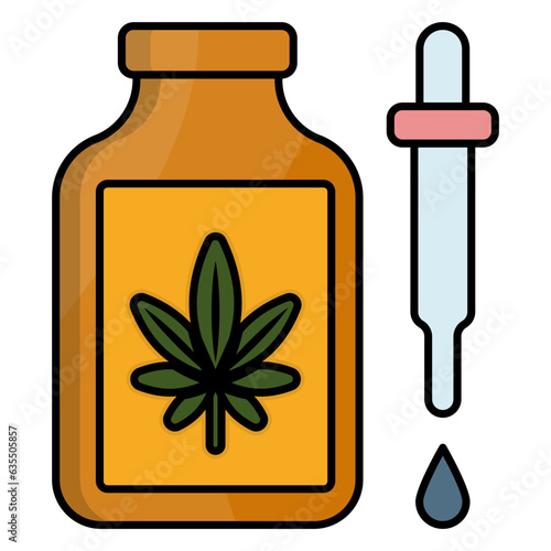 sativa-dominant hash oil concept, Concentrated weed liquid with Dropper vector icon design, Cannabis and marijuana symbol, thc and cbd sign, recreational herbal drug stock illustration