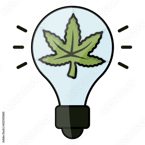Bulbs for Indoor Hemp Plant Grows concept, HID marijuana grow light vector icon design, Cannabis and marijuana symbol, thc and cbd sign, recreational herbal drug stock illustration