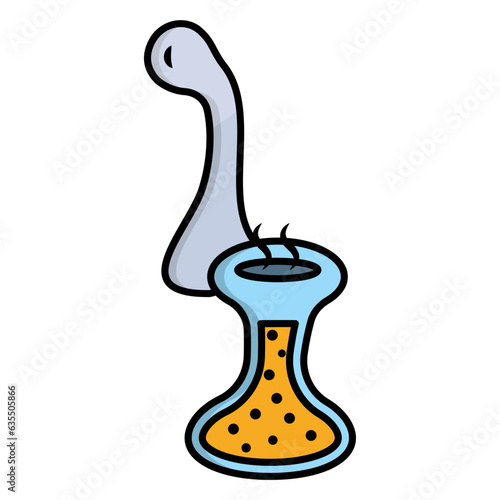 weed Candycane bubblers concept, mini bong vector icon design, Cannabis and marijuana symbol, thc and cbd sign, recreational herbal drug stock illustration