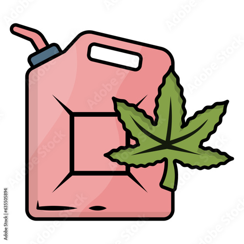 Smell-Proof Airtight Stash Container concept, Discreet Storage vector icon design, Cannabis and marijuana symbol, thc and cbd sign, recreational herbal drug stock illustration