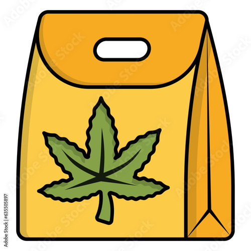 Dried flower buds Packaging concept, Ready to Deliver Bedrocan vector icon design, Cannabis and marijuana symbol, thc and cbd sign, recreational herbal drug stock illustration