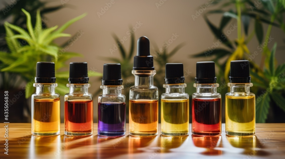 Cannabis oil extract in jars Cannabis oil extract in jars
