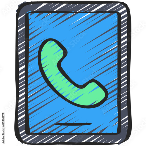 Tablet Phone Call Icon