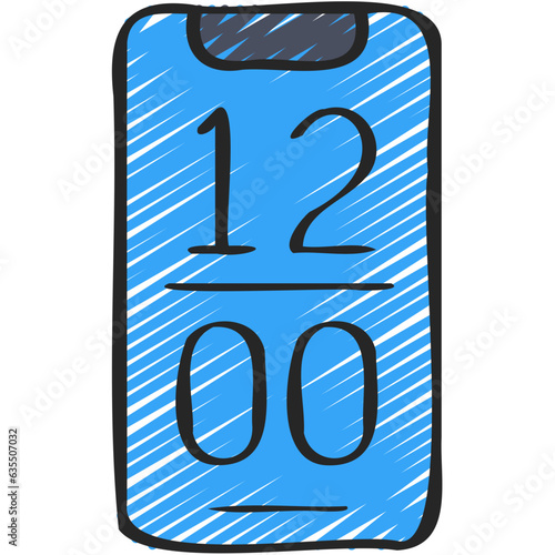 Time On Mobile Phone Icon