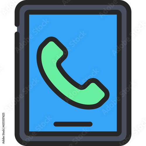 Tablet Phone Call Icon